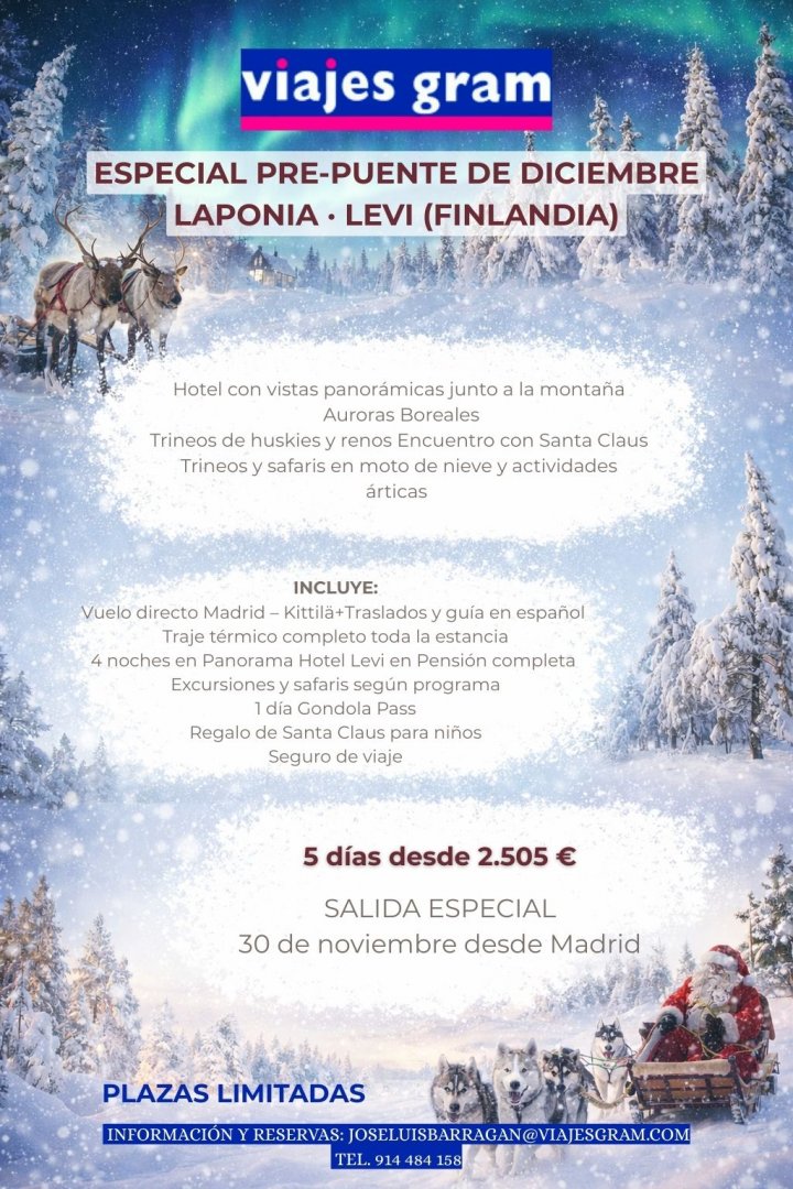 LAPONIA - FINLANDIA (PRE - PUENTE DE DICIEMBRE)