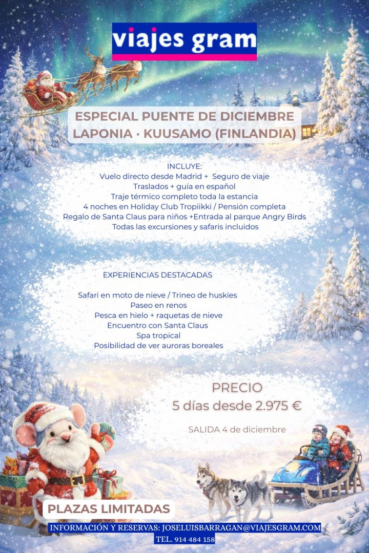 LAPONIA - FINLANDIA (PUENTE DE DICIEMBRE)