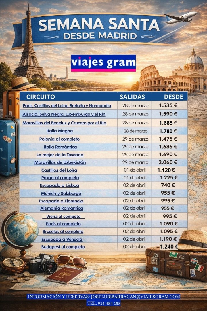 OFERTAS ESPECIALES SEMANA SANTA 2026