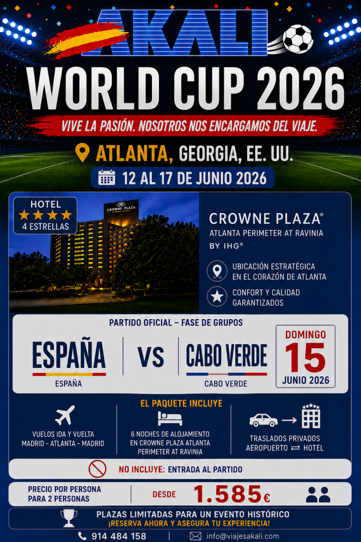 Mundial 2026: Atlanta y el debut de España frente a Cabo Verde 12 al 17 junio
