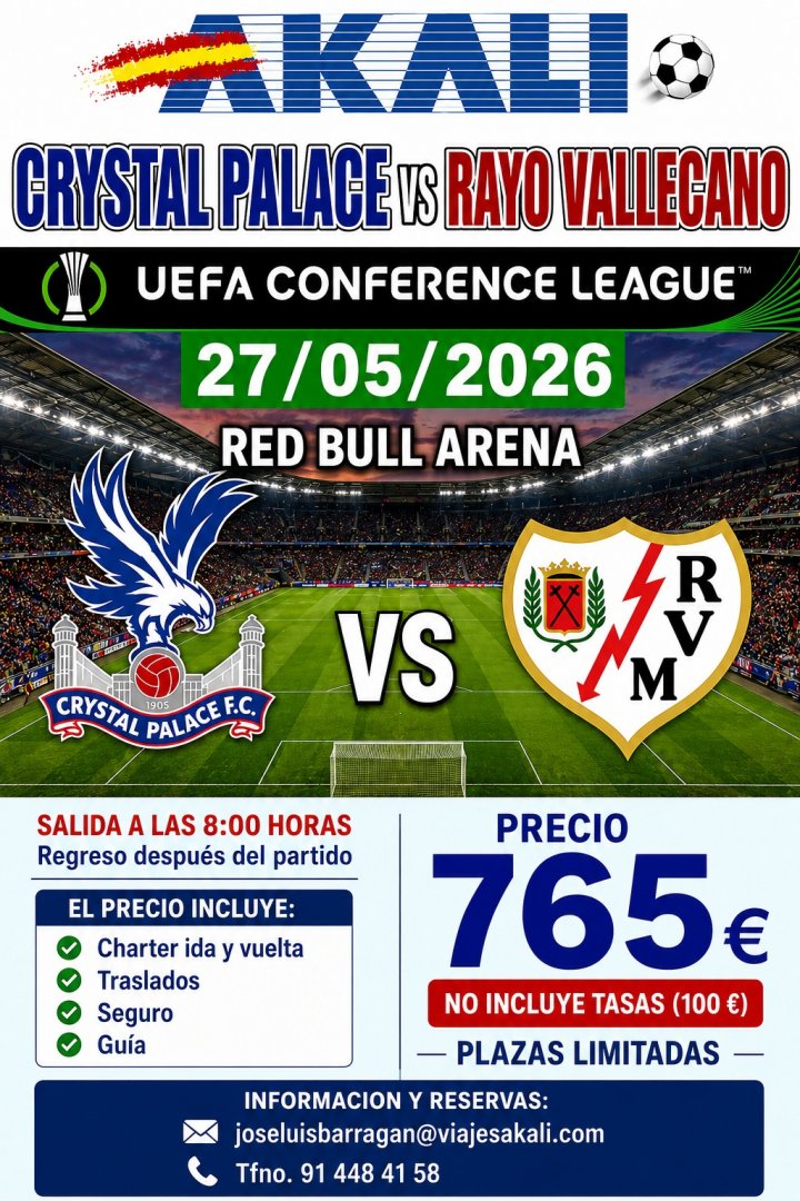 FINAL CONFERENCE LEAGUE EN LEIPZIG  - CRYSTAL PALACE - RAYO VALLECANO 27/05