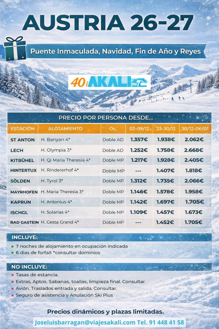 AUSTRIA 26-27: ESQUÍ